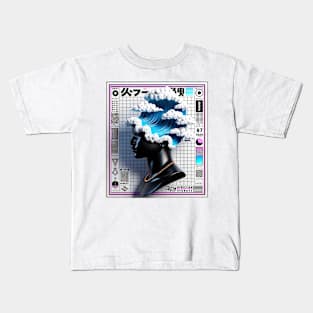 Vaporwave Oceanwave African Aesthetic Kids T-Shirt